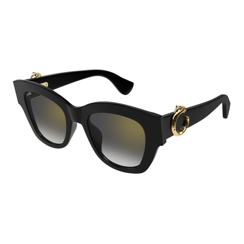 Cartier CT0547S-001 Sunglasses Black Grey Acetate